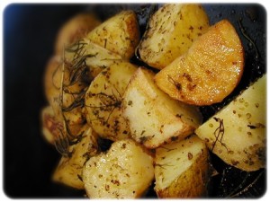Perfectly roasted: creamy on the inside, golden crust on the outside.